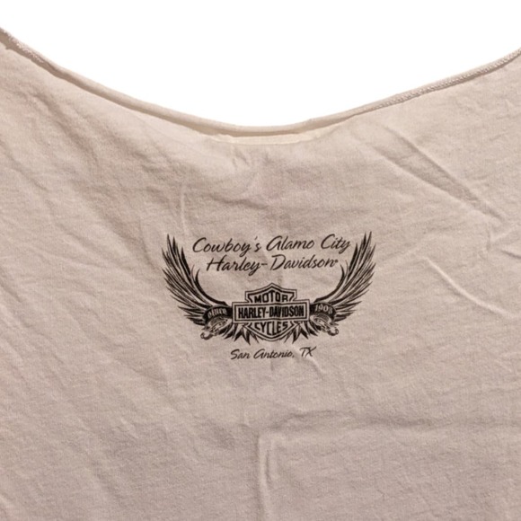Sleeveless HARLEY DAVIDSON Bald Eagle Bar & Shield Willie G T-Shirt TX Women's S - Picture 5 of 6